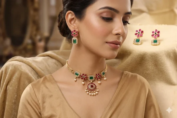 Premium Quality Trending Design Choker Jewellery Set For Women & Girls